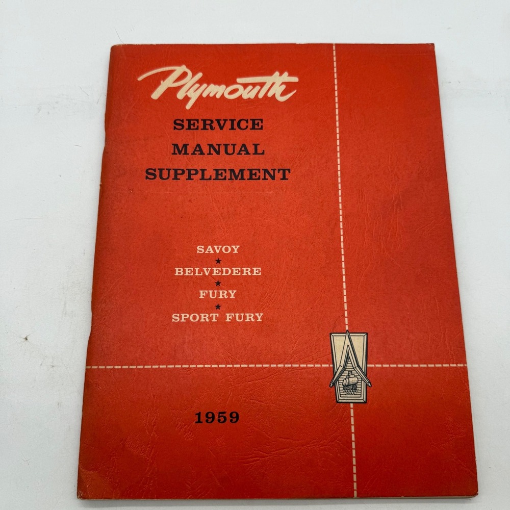 1959 Plymouth Service Manual Supplement Savoy Belvedere Fury Sport Fury P59-501